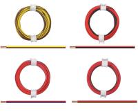 Kupferlitze, 2 x 0,08 mm², 2-adrig, zweifarbig,  5 m Ring, verschiedene Farben zur Auswahl
